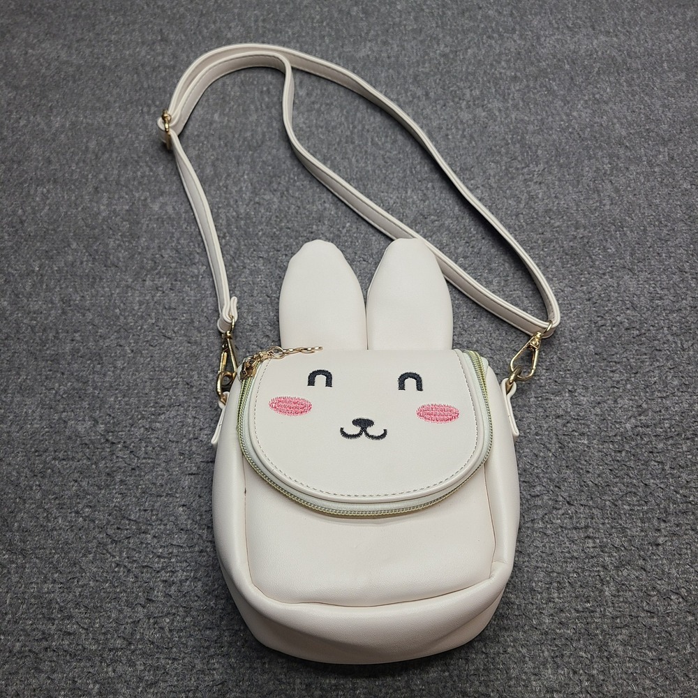 Unbranded Bunny Crossbody Bag Womens Small White Whimsical Kawaii Novelty Purse